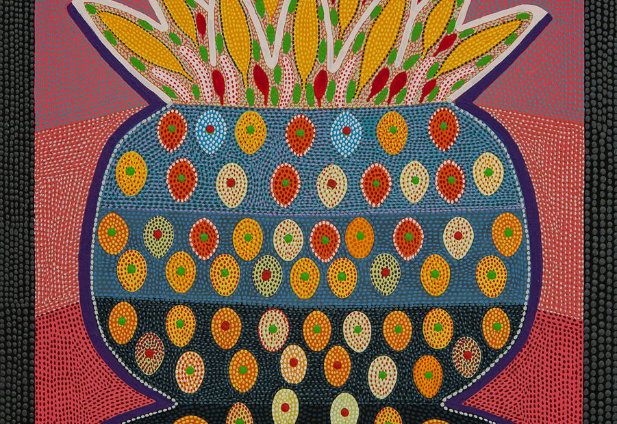 Pintura Pote multicolorido